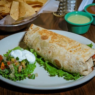 Burrito Al Pastor plate