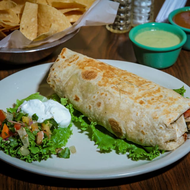 Burrito Al Pastor Plate.